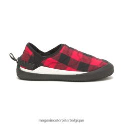 être Caterpillar Hommes enfiler croisé plaid rouge PH2264170 | chaussures décontractées