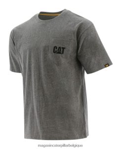 être Caterpillar Hommes t-shirt à poche à logo gris chiné foncé PH2264235 | hauts et vêtements d'extérieur