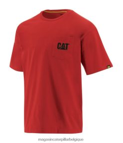être Caterpillar Hommes t-shirt à poche à logo rouge PH2264236 | hauts et vêtements d'extérieur
