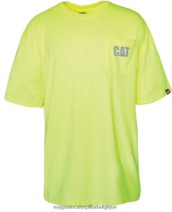 être Caterpillar Hommes t-shirt à poche haute visibilité jaune pour homme PH2264215 | hauts et vêtements d'extérieur