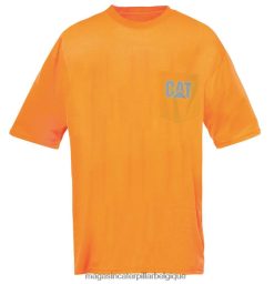 être Caterpillar Hommes t-shirt à poche haute visibilité orange PH2264214 | hauts et vêtements d'extérieur
