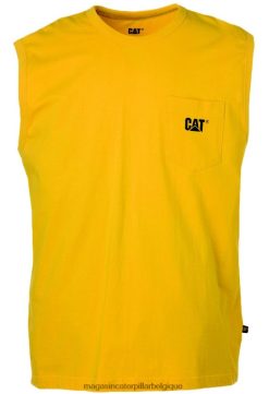 être Caterpillar Hommes t-shirt à poche sans manches jaune PH2264232 | hauts et vêtements d'extérieur